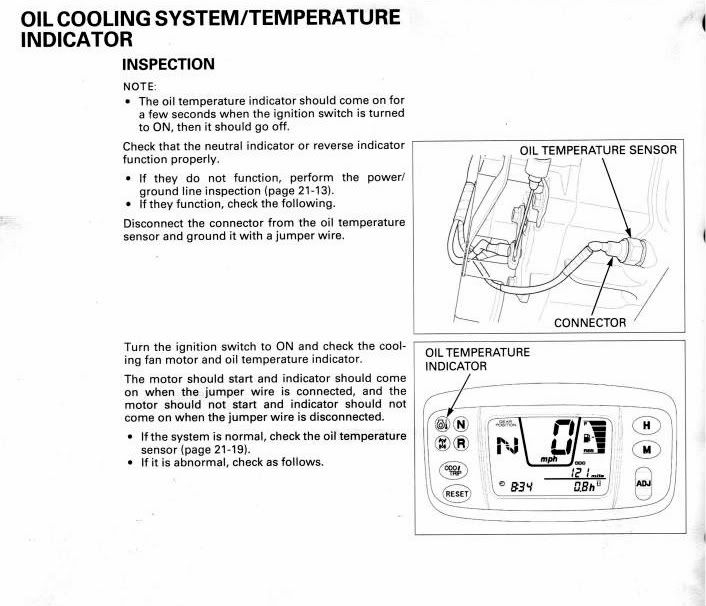 Foreman 500 cooling fan control Honda Foreman Forums